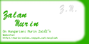 zalan murin business card